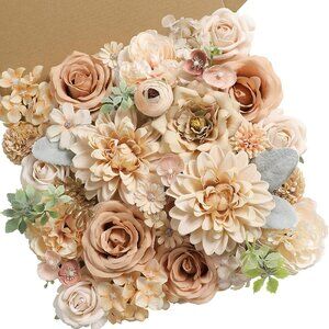 New Artificial Flowers Combo Box Set Faux Flowers Bulk Flower Leaf with Stems